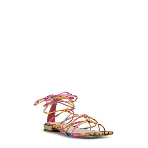 Jessica Simpson Women's Chasca Ankle Tie Lace Up Sandals Size 6 Multi NWT - Picture 1 of 8